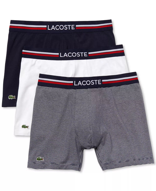 Cueca boxer importada LACOSTE cotton kit com 3
