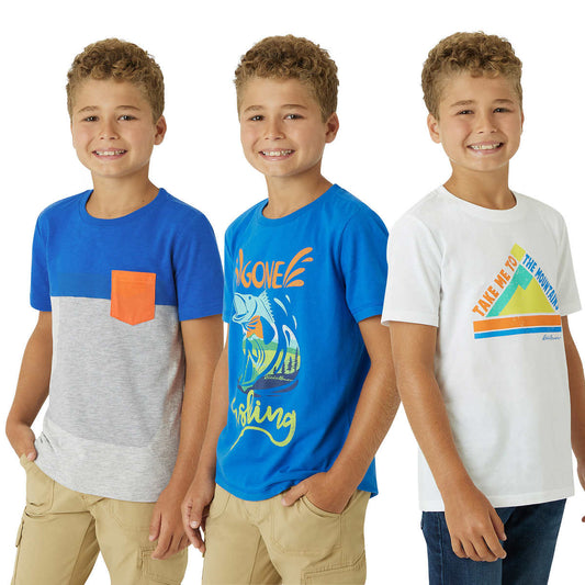 Kit com 3 camisetas importadas Eddie Bauer infantil menino