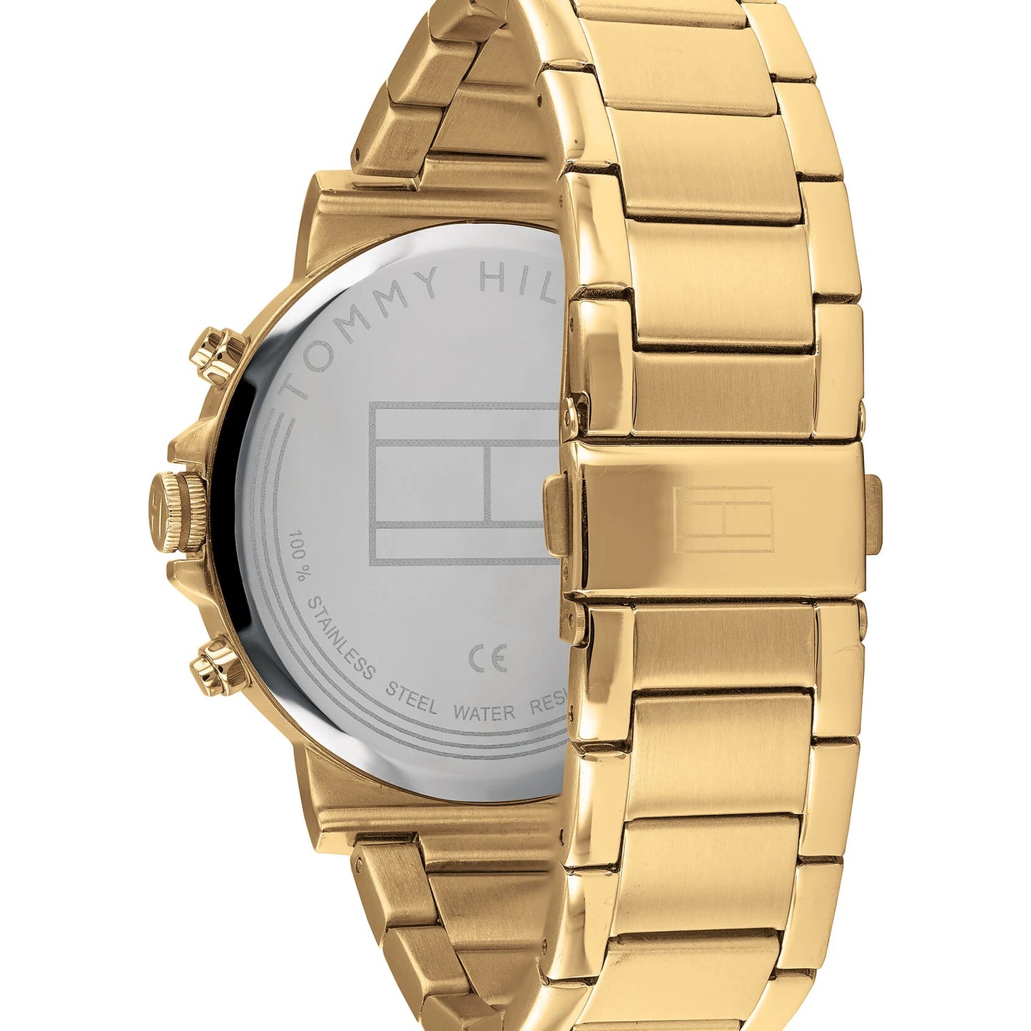 Relógio importado TOMMY HILFIGER masculino dourado 46mm