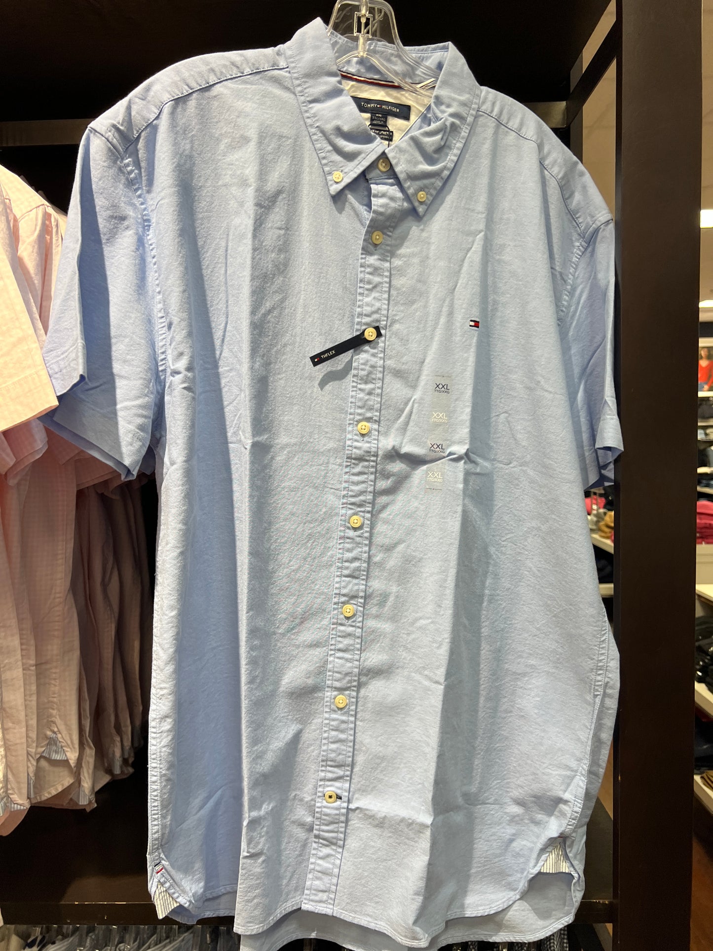 Camisa importada TOMMY HILFIGER masculina de botão manga curta