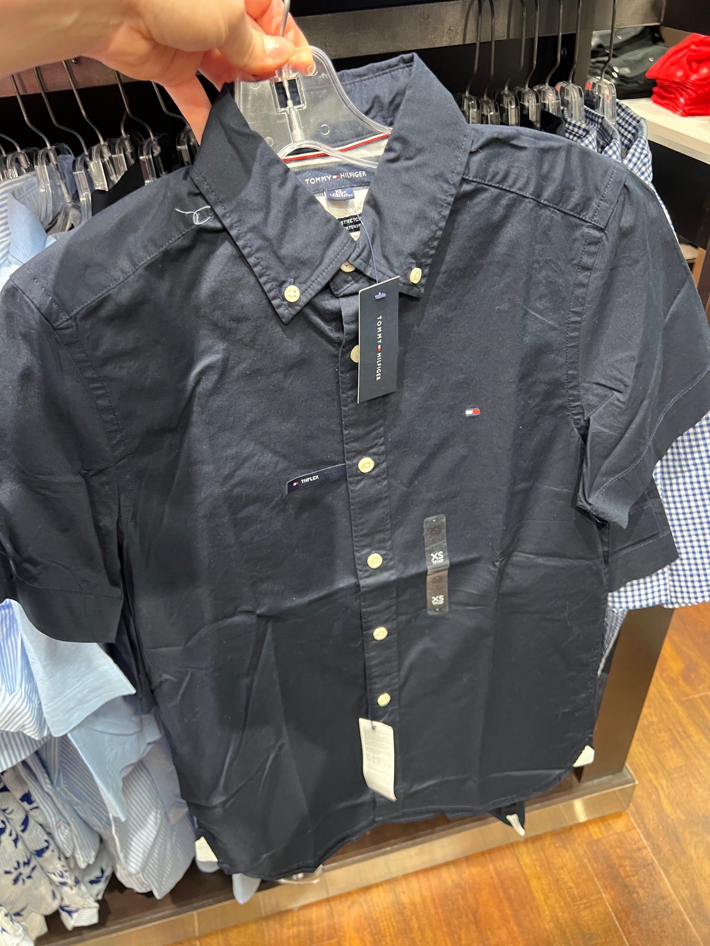Camisa importada TOMMY HILFIGER masculina de botão manga curta