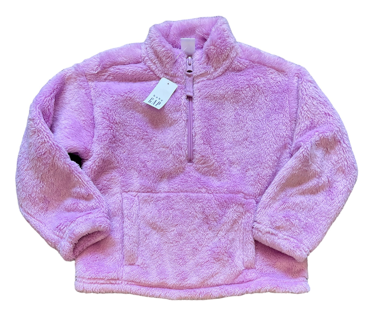 Blusa de fleece fofinho sem capuz GAP cor lilás